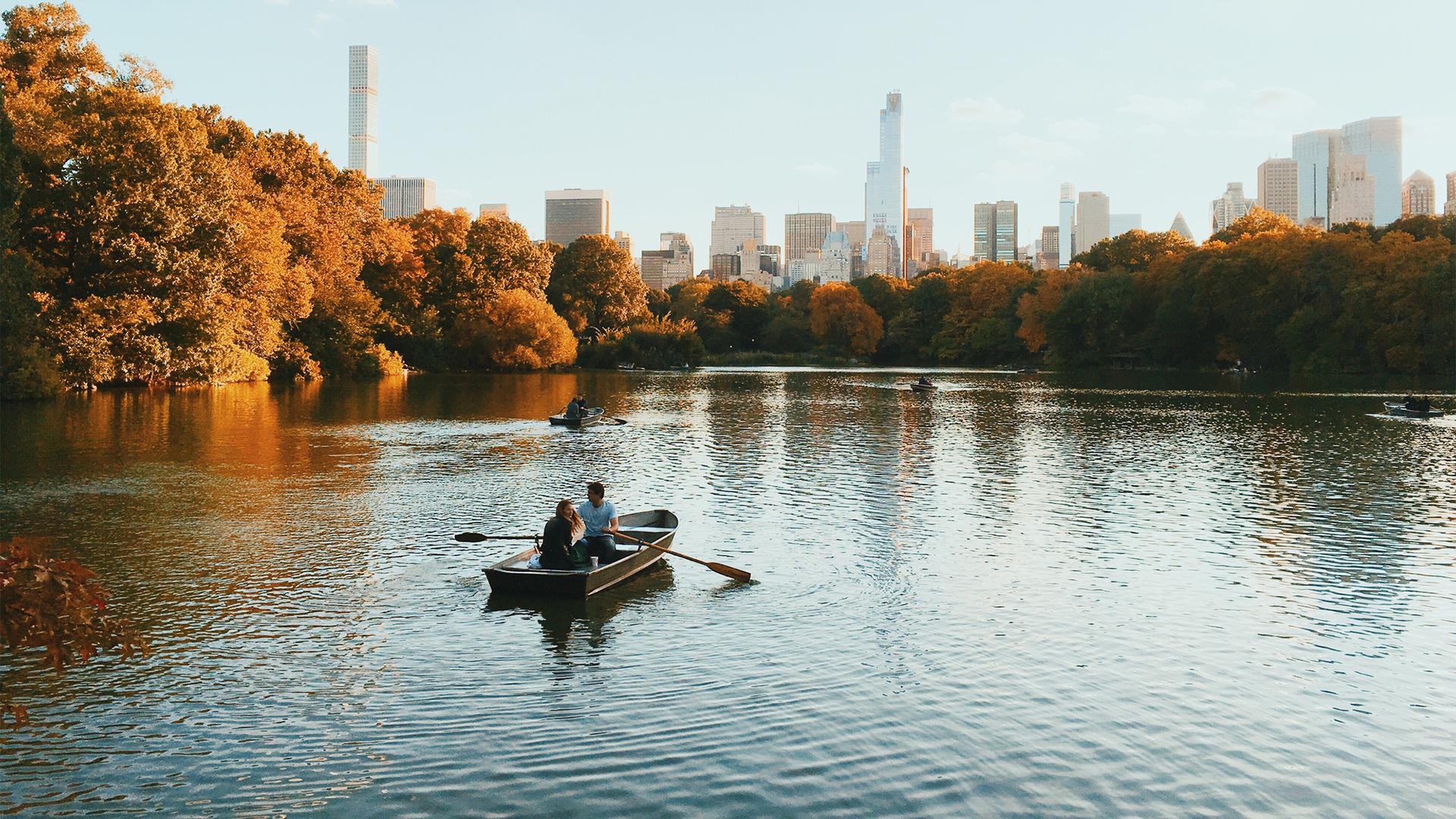 Rowing through Central Park